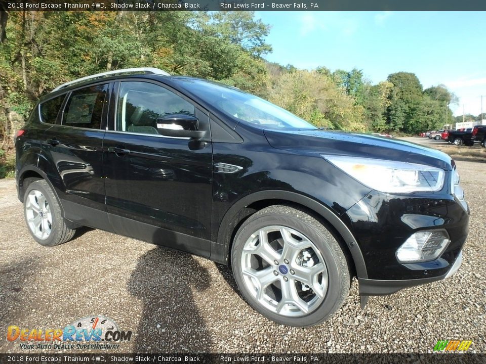 2018 Ford Escape Titanium 4WD Shadow Black / Charcoal Black Photo #9