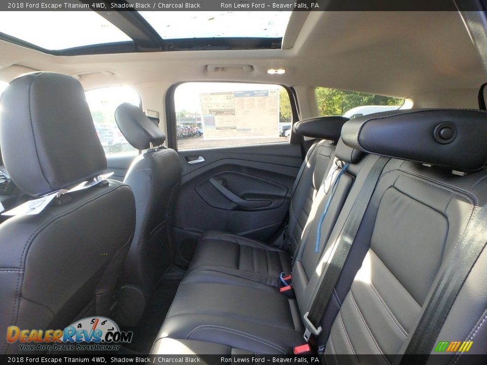 2018 Ford Escape Titanium 4WD Shadow Black / Charcoal Black Photo #12
