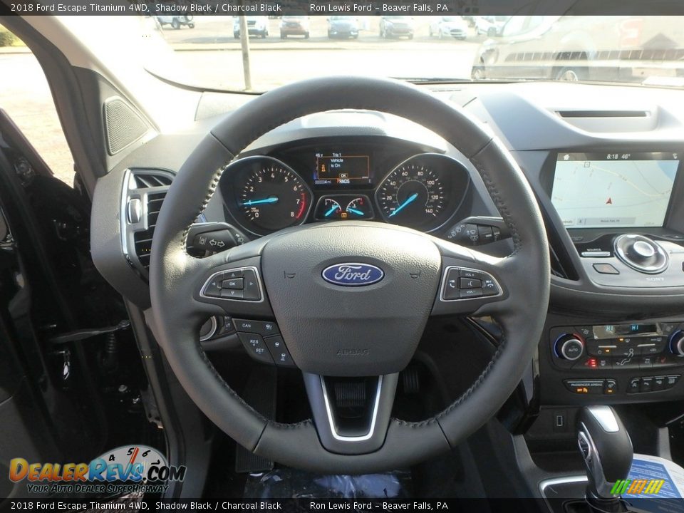 2018 Ford Escape Titanium 4WD Shadow Black / Charcoal Black Photo #17