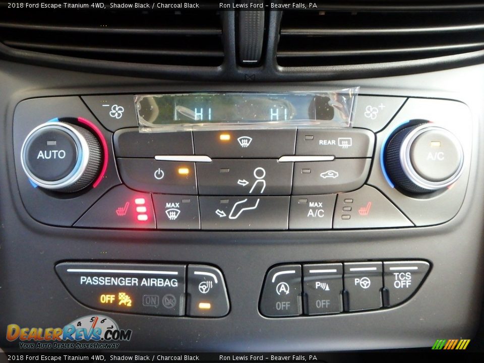 2018 Ford Escape Titanium 4WD Shadow Black / Charcoal Black Photo #18