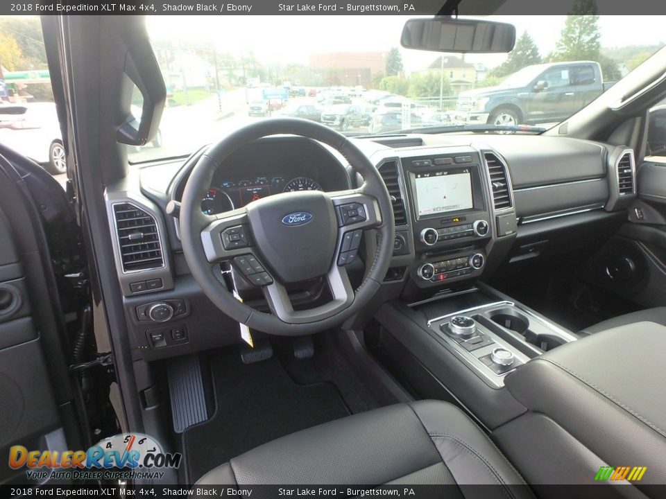 Ebony Interior - 2018 Ford Expedition XLT Max 4x4 Photo #13
