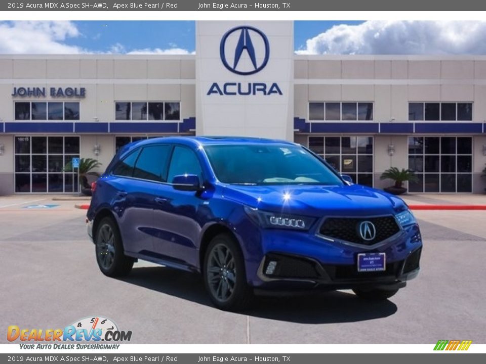 2019 Acura MDX A Spec SH-AWD Apex Blue Pearl / Red Photo #1