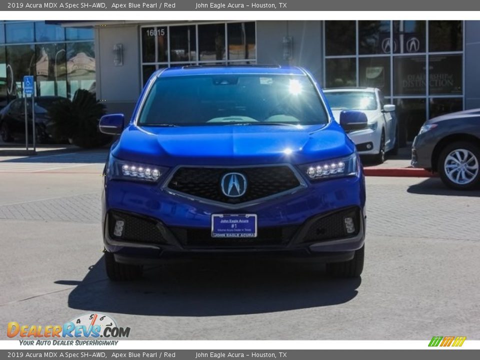 2019 Acura MDX A Spec SH-AWD Apex Blue Pearl / Red Photo #2