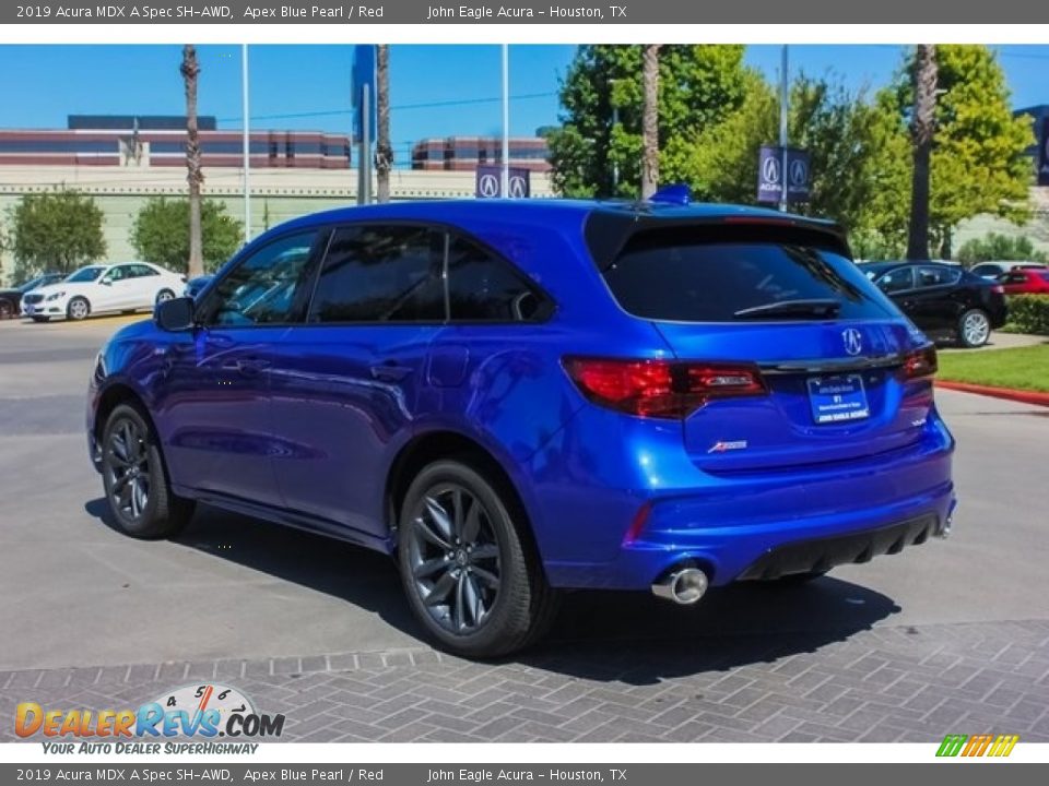 2019 Acura MDX A Spec SH-AWD Apex Blue Pearl / Red Photo #5