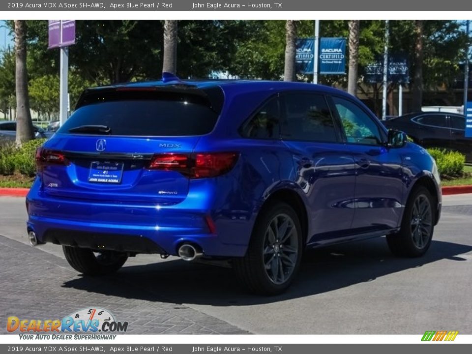 2019 Acura MDX A Spec SH-AWD Apex Blue Pearl / Red Photo #7