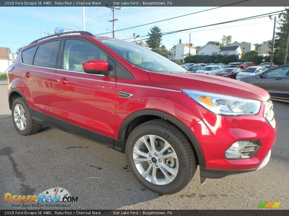 2018 Ford Escape SE 4WD Ruby Red / Charcoal Black Photo #3