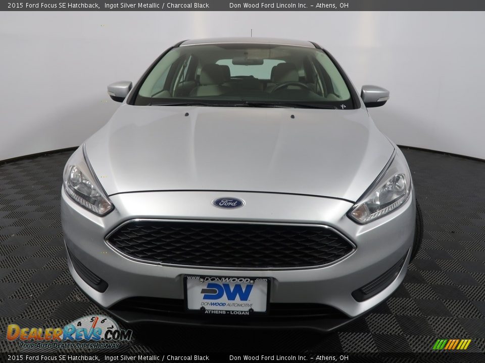 2015 Ford Focus SE Hatchback Ingot Silver Metallic / Charcoal Black Photo #6