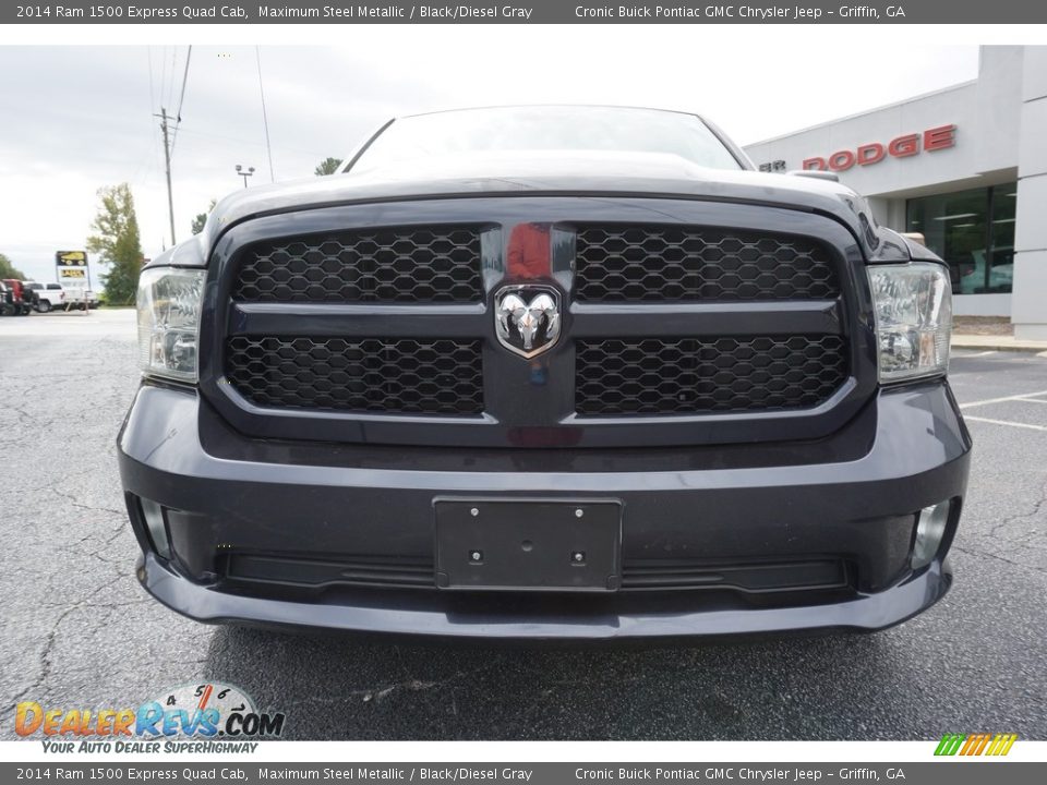 2014 Ram 1500 Express Quad Cab Maximum Steel Metallic / Black/Diesel Gray Photo #2