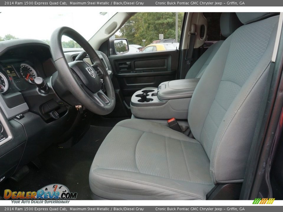 2014 Ram 1500 Express Quad Cab Maximum Steel Metallic / Black/Diesel Gray Photo #4