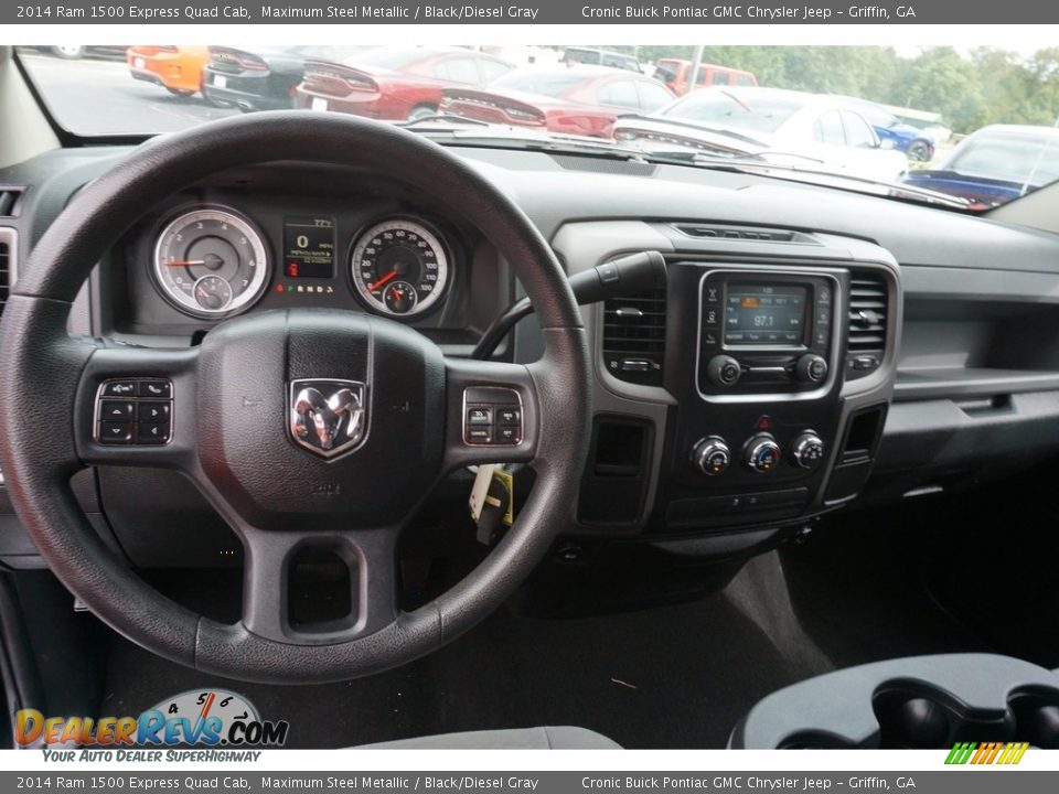 2014 Ram 1500 Express Quad Cab Maximum Steel Metallic / Black/Diesel Gray Photo #5