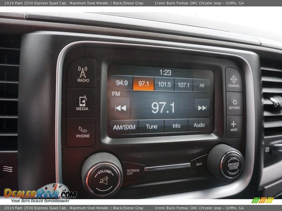 2014 Ram 1500 Express Quad Cab Maximum Steel Metallic / Black/Diesel Gray Photo #7