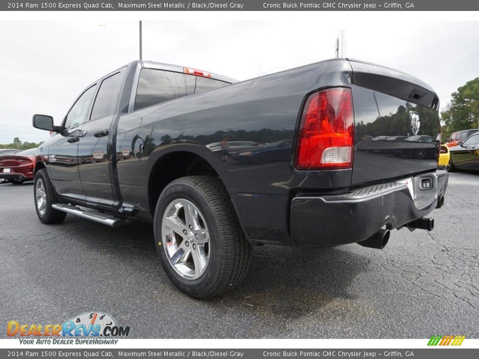 2014 Ram 1500 Express Quad Cab Maximum Steel Metallic / Black/Diesel Gray Photo #9