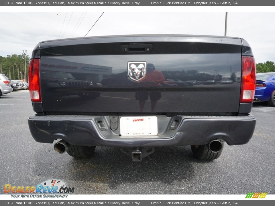 2014 Ram 1500 Express Quad Cab Maximum Steel Metallic / Black/Diesel Gray Photo #10