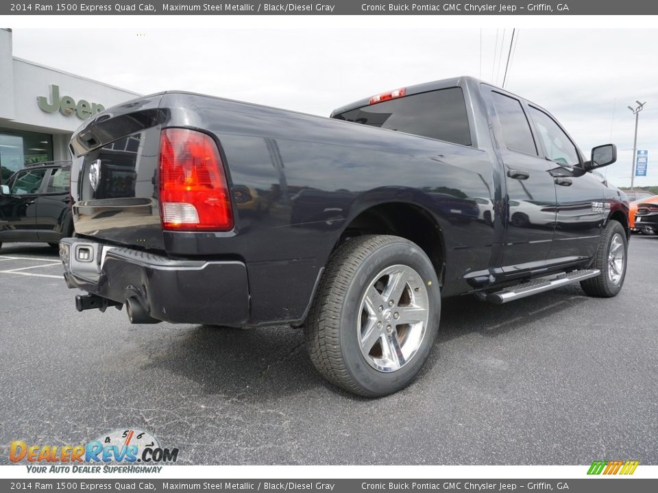 2014 Ram 1500 Express Quad Cab Maximum Steel Metallic / Black/Diesel Gray Photo #11