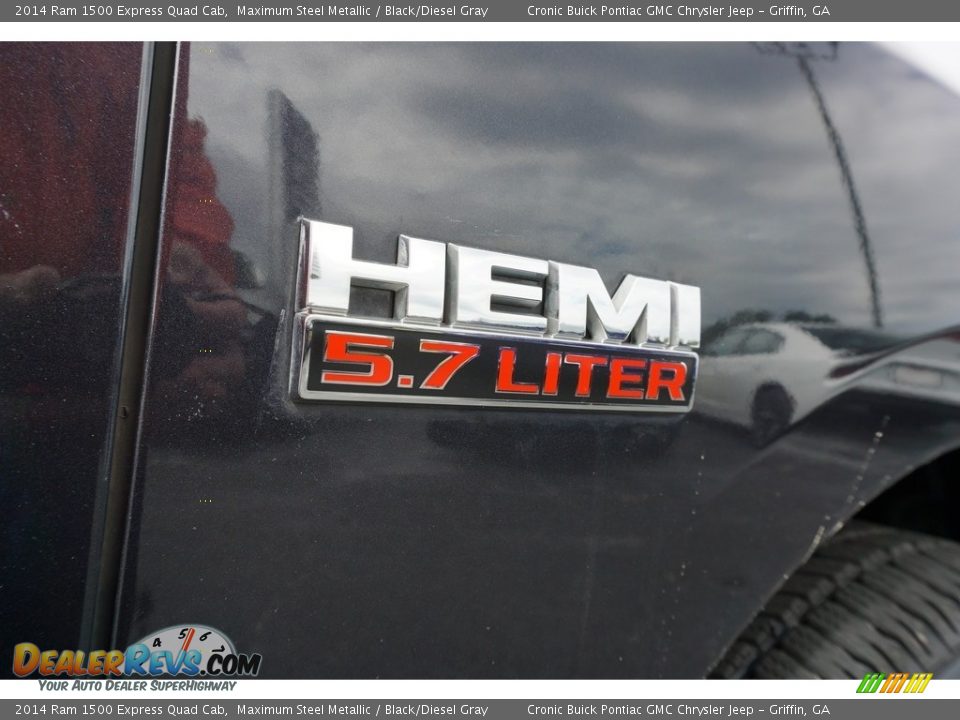 2014 Ram 1500 Express Quad Cab Maximum Steel Metallic / Black/Diesel Gray Photo #14