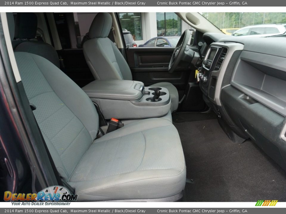2014 Ram 1500 Express Quad Cab Maximum Steel Metallic / Black/Diesel Gray Photo #15
