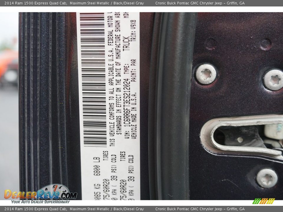 2014 Ram 1500 Express Quad Cab Maximum Steel Metallic / Black/Diesel Gray Photo #18