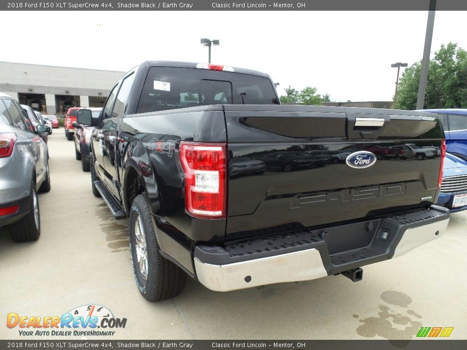 2018 Ford F150 XLT SuperCrew 4x4 Shadow Black / Earth Gray Photo #3