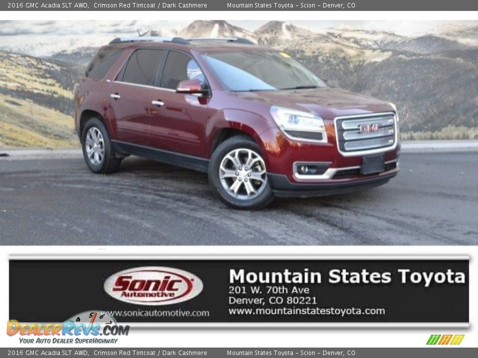 2016 GMC Acadia SLT AWD Crimson Red Tintcoat / Dark Cashmere Photo #1