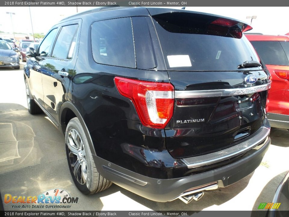 2018 Ford Explorer Platinum 4WD Shadow Black / Ebony Black Photo #3