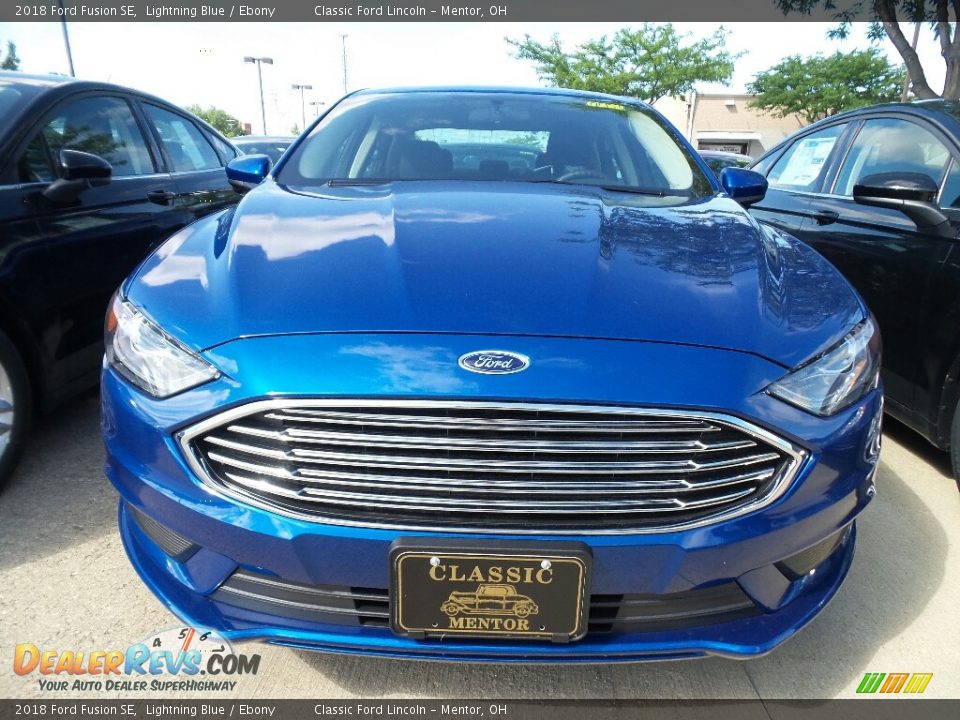 2018 Ford Fusion SE Lightning Blue / Ebony Photo #2
