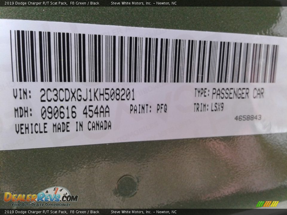 2019 Dodge Charger R/T Scat Pack F8 Green / Black Photo #35