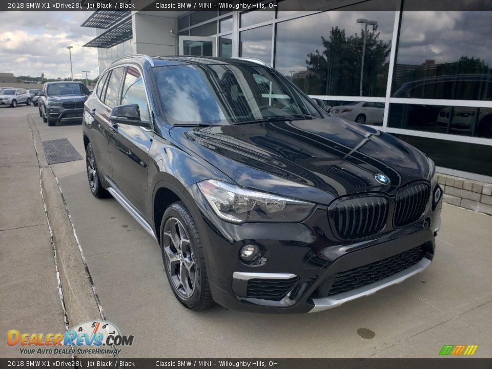 2018 BMW X1 xDrive28i Jet Black / Black Photo #1