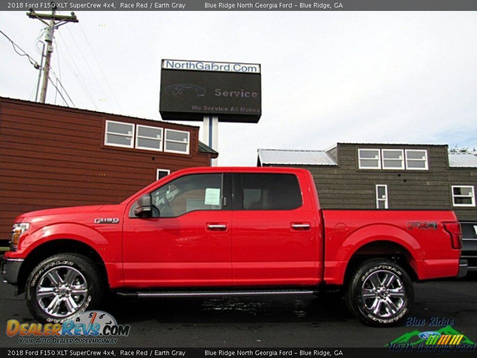 2018 Ford F150 XLT SuperCrew 4x4 Race Red / Earth Gray Photo #2