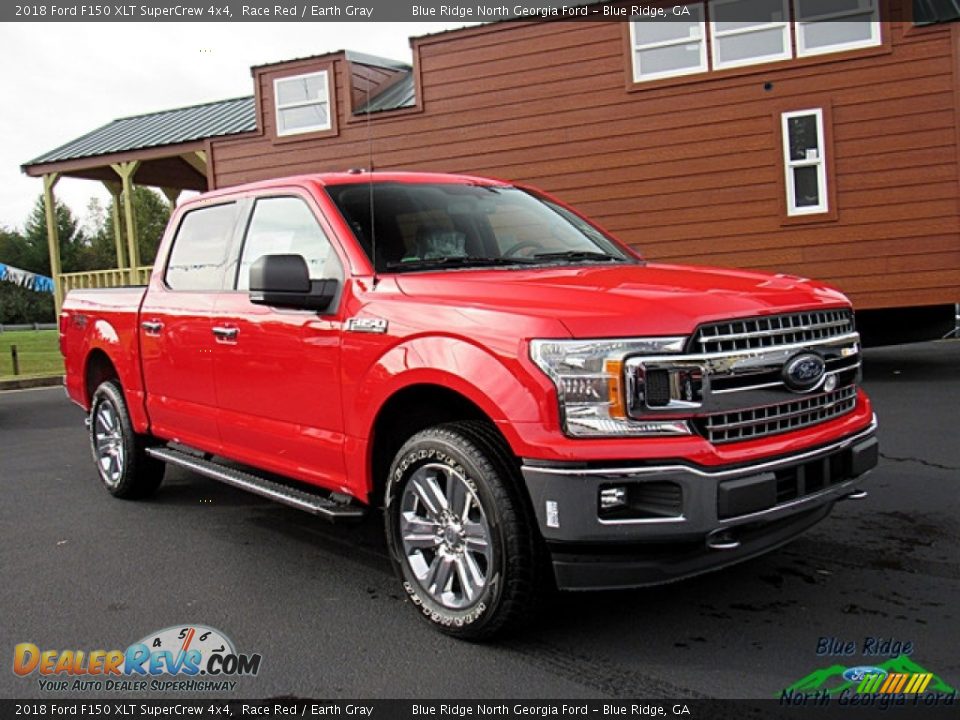 2018 Ford F150 XLT SuperCrew 4x4 Race Red / Earth Gray Photo #7