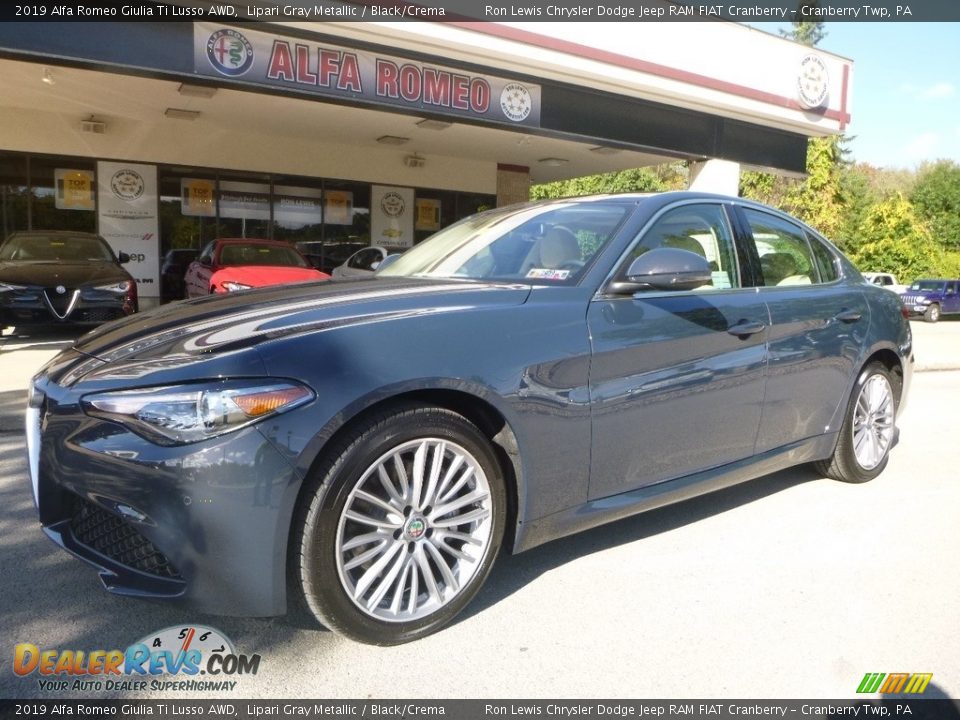 2019 Alfa Romeo Giulia Ti Lusso AWD Lipari Gray Metallic / Black/Crema Photo #2