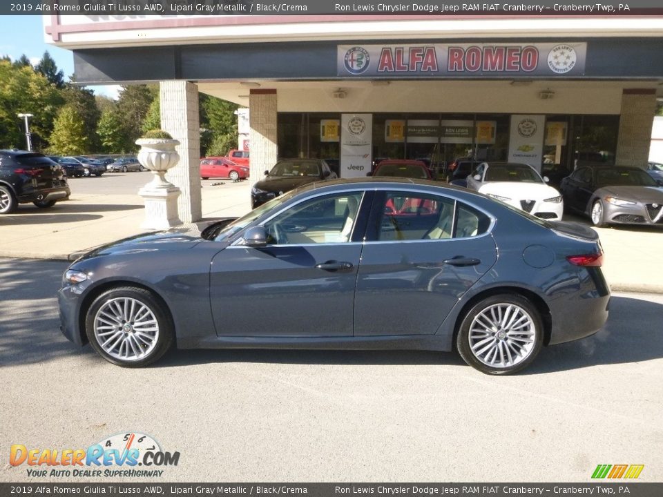 2019 Alfa Romeo Giulia Ti Lusso AWD Lipari Gray Metallic / Black/Crema Photo #3