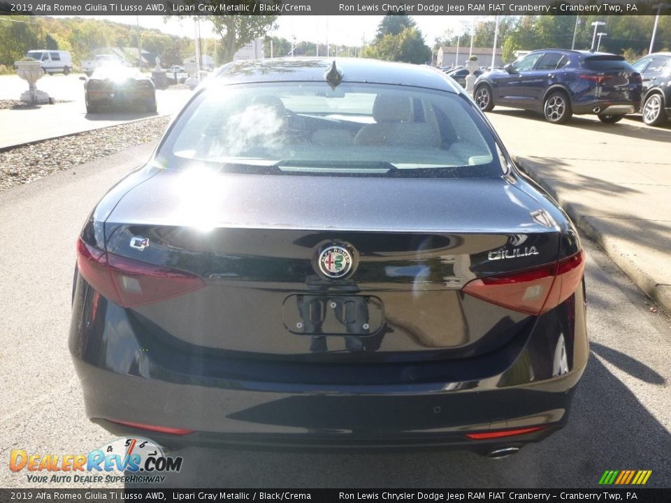 2019 Alfa Romeo Giulia Ti Lusso AWD Lipari Gray Metallic / Black/Crema Photo #6
