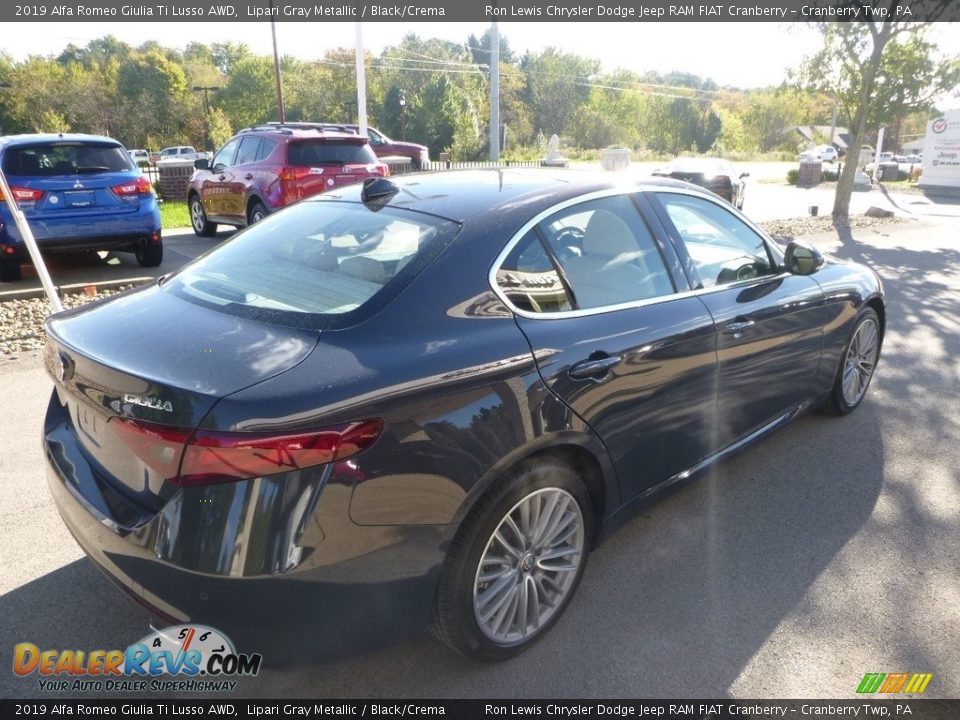 2019 Alfa Romeo Giulia Ti Lusso AWD Lipari Gray Metallic / Black/Crema Photo #7