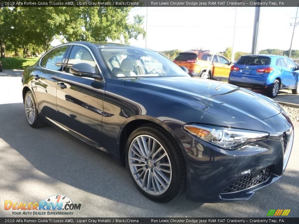 2019 Alfa Romeo Giulia Ti Lusso AWD Lipari Gray Metallic / Black/Crema Photo #10