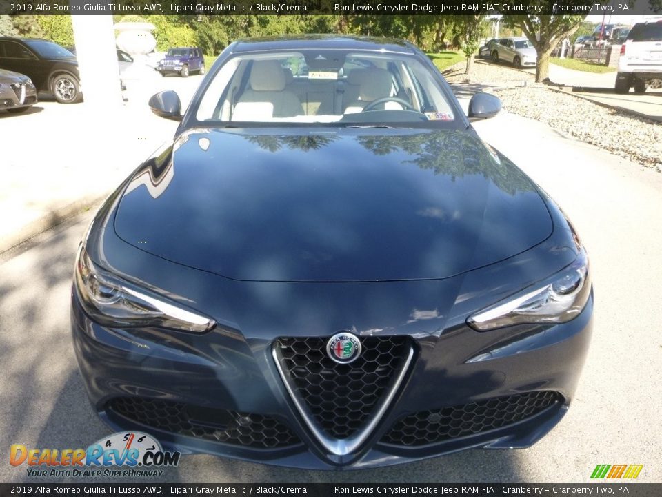 2019 Alfa Romeo Giulia Ti Lusso AWD Lipari Gray Metallic / Black/Crema Photo #11