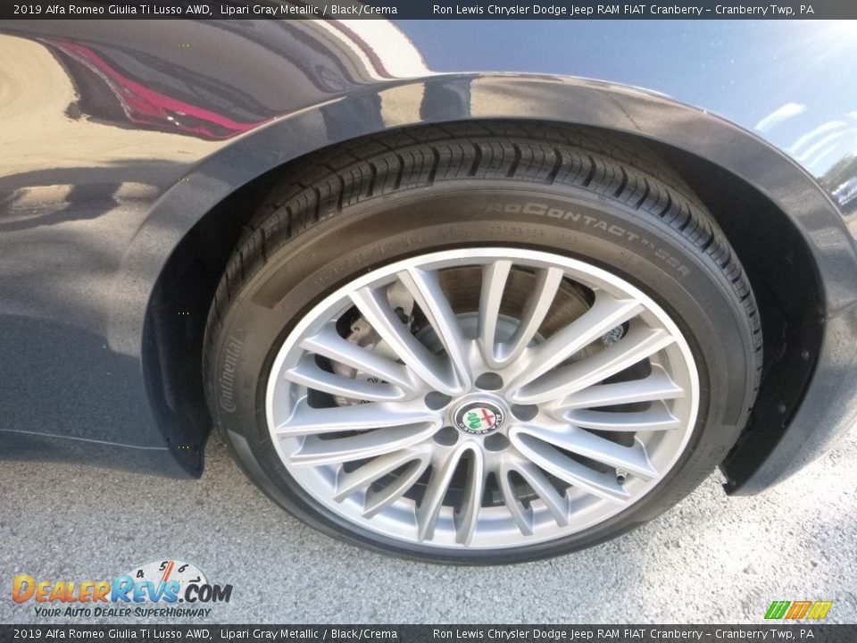 2019 Alfa Romeo Giulia Ti Lusso AWD Lipari Gray Metallic / Black/Crema Photo #12