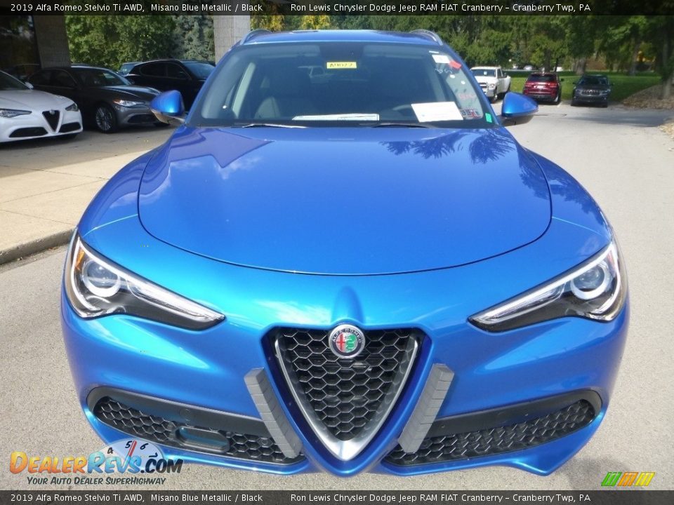 2019 Alfa Romeo Stelvio Ti AWD Misano Blue Metallic / Black Photo #13
