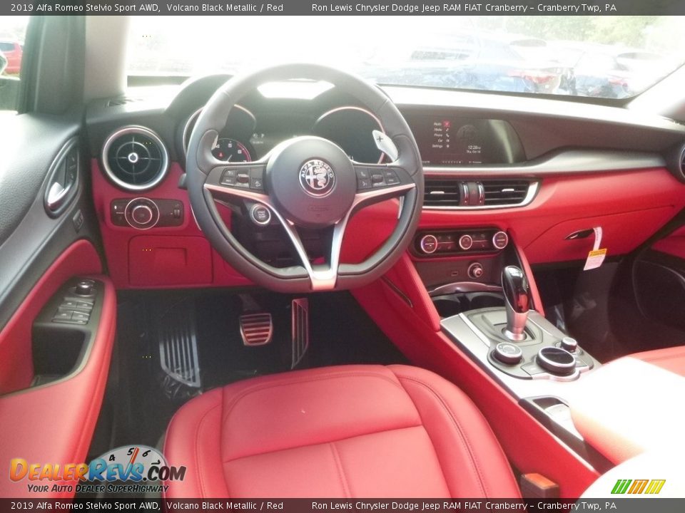 Red Interior - 2019 Alfa Romeo Stelvio Sport AWD Photo #17