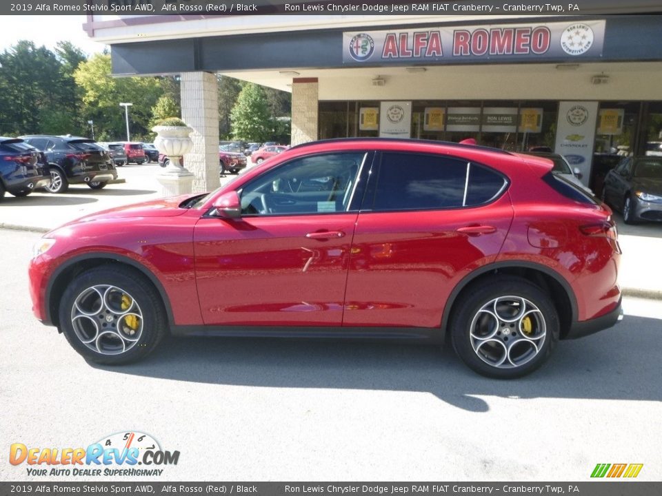 2019 Alfa Romeo Stelvio Sport AWD Alfa Rosso (Red) / Black Photo #4