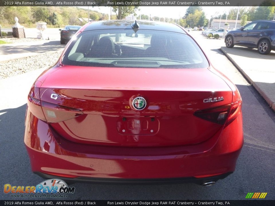 2019 Alfa Romeo Giulia AWD Alfa Rosso (Red) / Black Photo #7