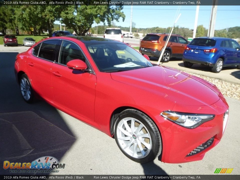 2019 Alfa Romeo Giulia AWD Alfa Rosso (Red) / Black Photo #11