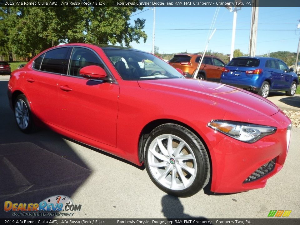 2019 Alfa Romeo Giulia AWD Alfa Rosso (Red) / Black Photo #12