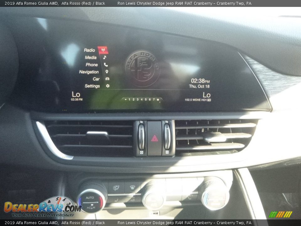 2019 Alfa Romeo Giulia AWD Alfa Rosso (Red) / Black Photo #20