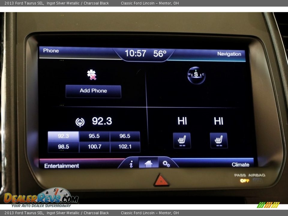 2013 Ford Taurus SEL Ingot Silver Metallic / Charcoal Black Photo #11