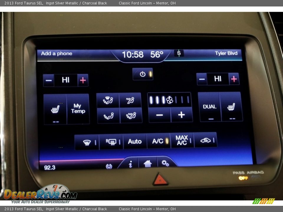 2013 Ford Taurus SEL Ingot Silver Metallic / Charcoal Black Photo #15