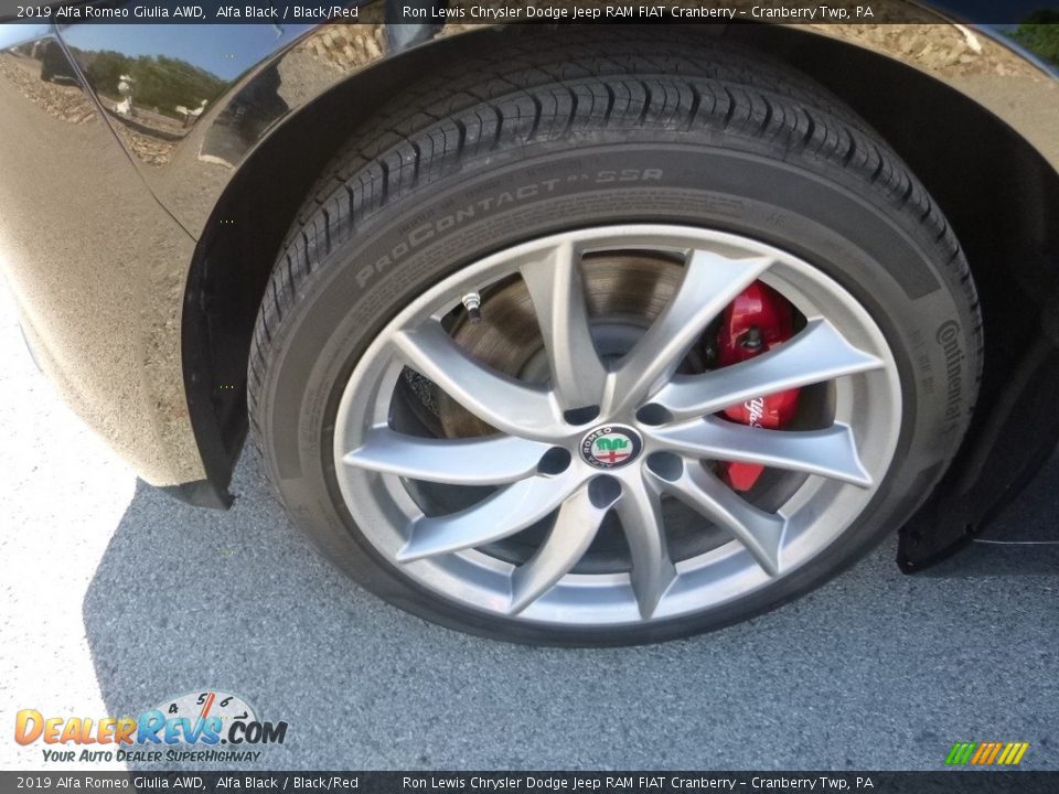 2019 Alfa Romeo Giulia AWD Alfa Black / Black/Red Photo #3