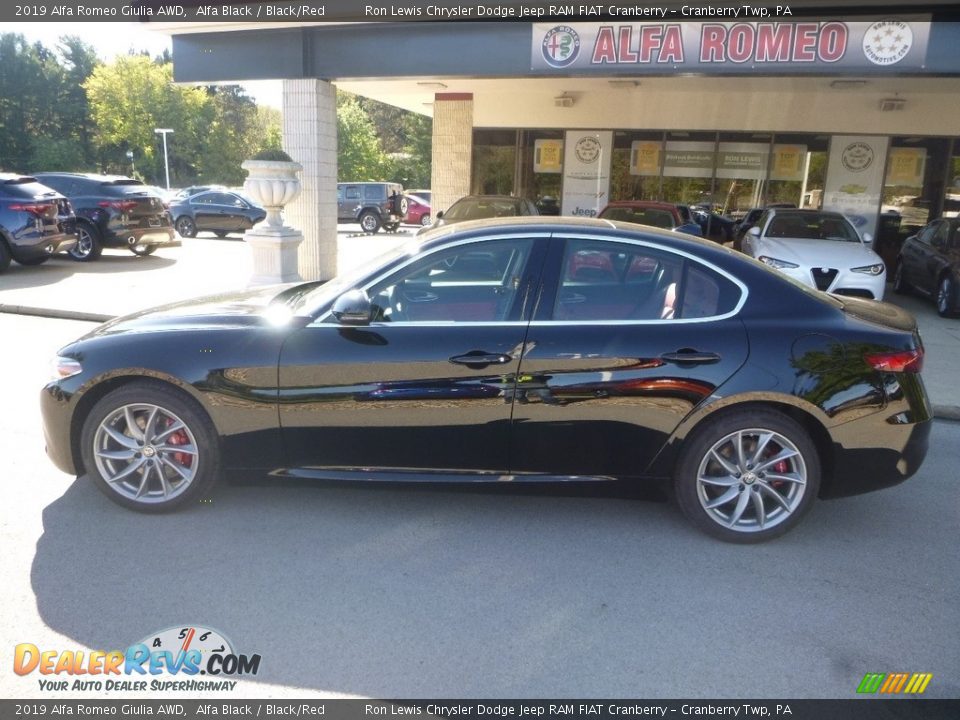2019 Alfa Romeo Giulia AWD Alfa Black / Black/Red Photo #4