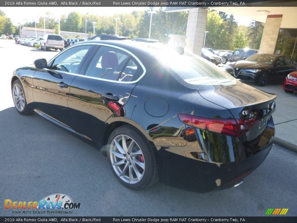 2019 Alfa Romeo Giulia AWD Alfa Black / Black/Red Photo #5