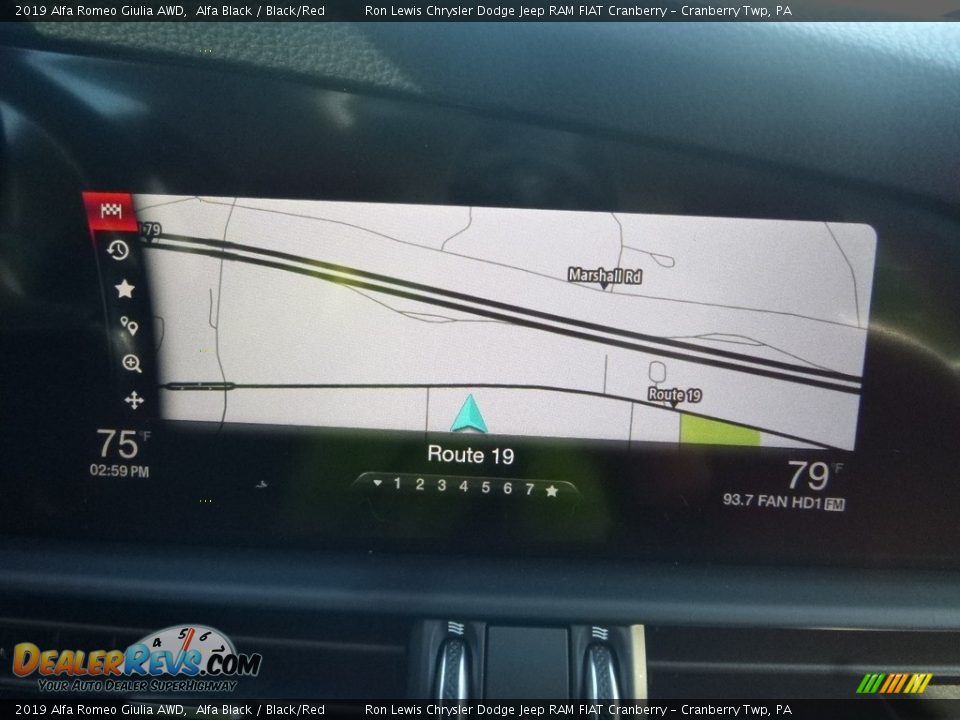 2019 Alfa Romeo Giulia AWD Alfa Black / Black/Red Photo #23