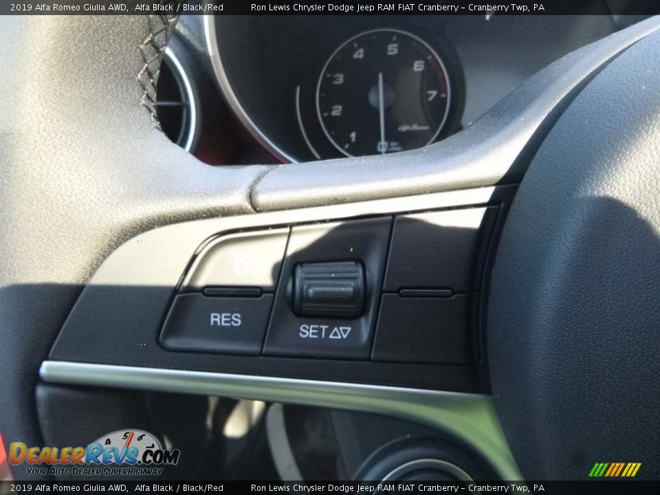 2019 Alfa Romeo Giulia AWD Alfa Black / Black/Red Photo #25